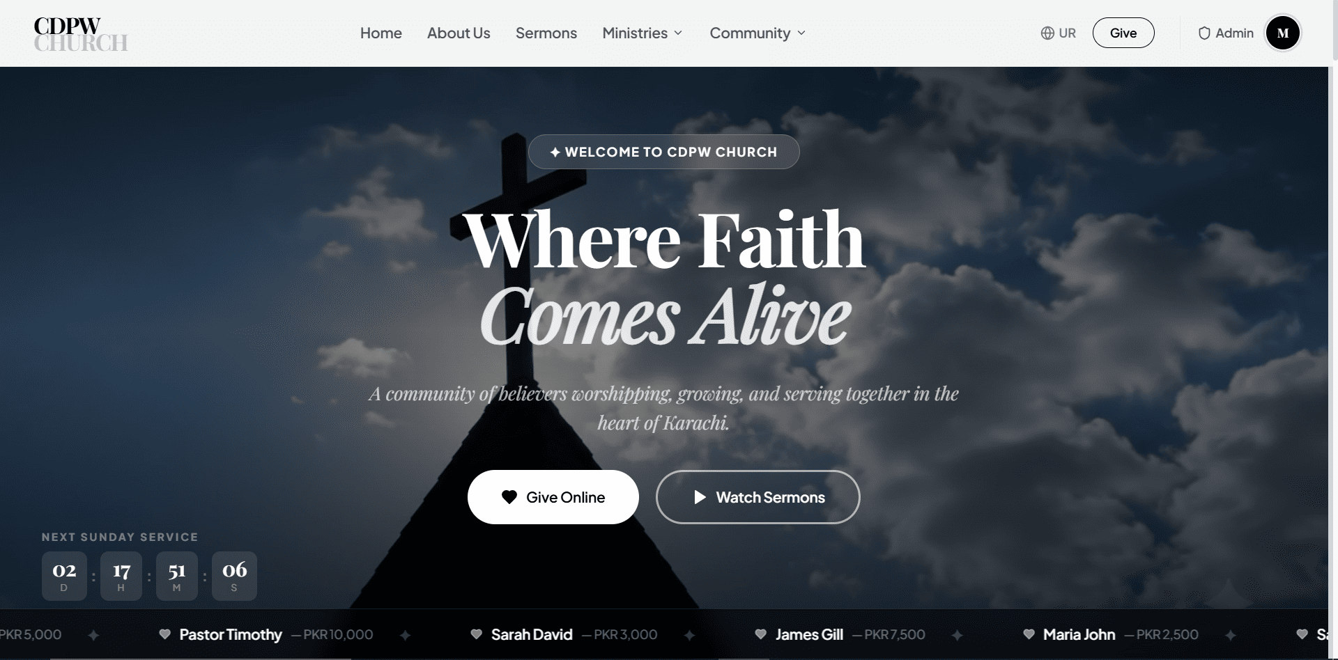 CDPW Church Platform by Mujtaba Zadaii