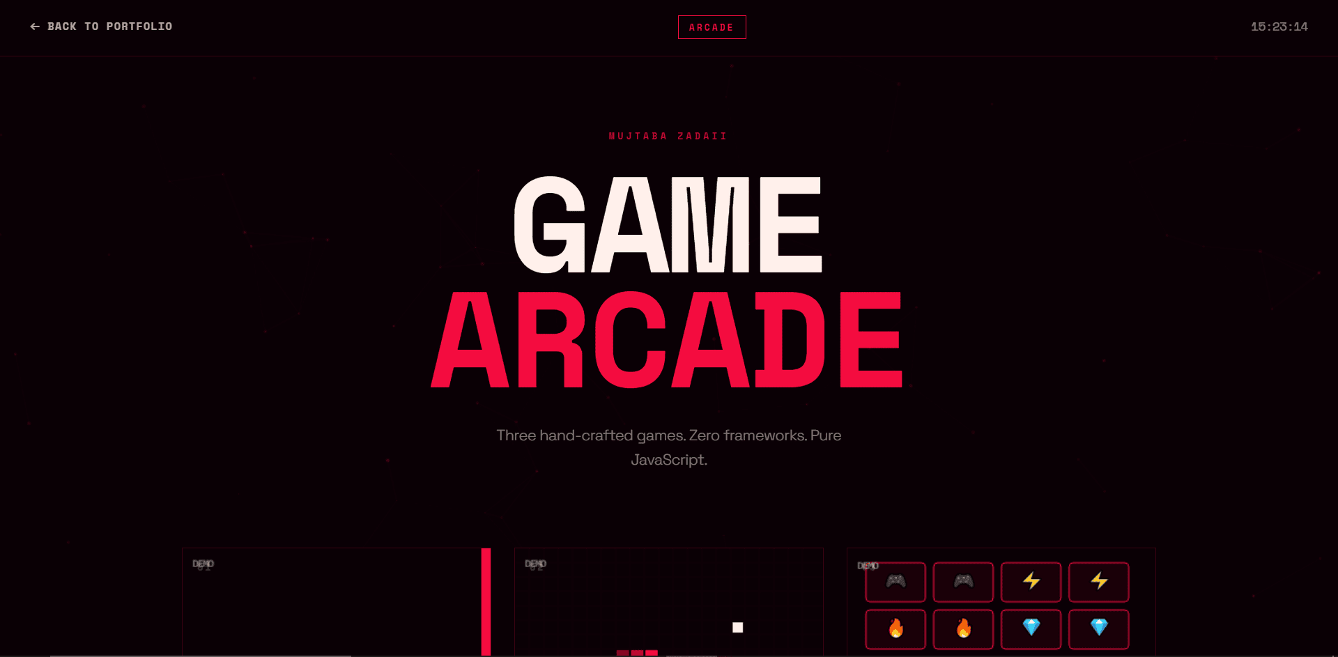 Cyber Arcade Gaming Hub by Mujtaba Zadaii